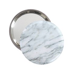 White Marble Texture Pattern 2 25  Handbag Mirrors