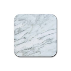 White Marble Texture Pattern Rubber Coaster (square)