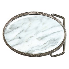 White Marble Texture Pattern Belt Buckles