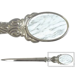 White Marble Texture Pattern Letter Opener by Jancukart