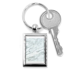 White Marble Texture Pattern Key Chain (rectangle)