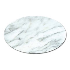 White Marble Texture Pattern Oval Magnet