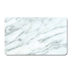 White Marble Texture Pattern Magnet (rectangular) by Jancukart