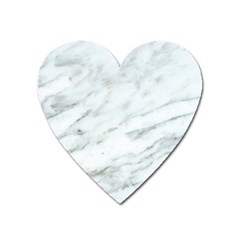 White Marble Texture Pattern Heart Magnet