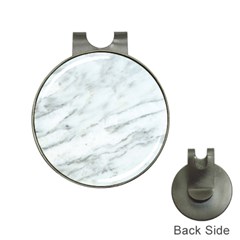 White Marble Texture Pattern Hat Clips With Golf Markers