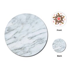 White Marble Texture Pattern Playing Cards Single Design (round)