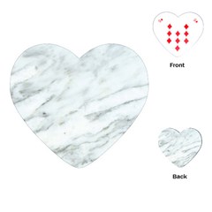 White Marble Texture Pattern Playing Cards Single Design (heart)