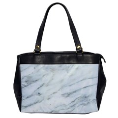 White Marble Texture Pattern Oversize Office Handbag