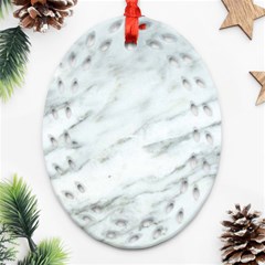 White Marble Texture Pattern Ornament (oval Filigree)