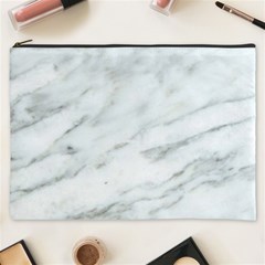 White Marble Texture Pattern Cosmetic Bag (xxxl)