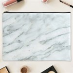 White Marble Texture Pattern Cosmetic Bag (XXXL) Front