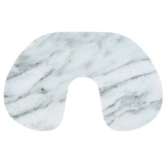 White Marble Texture Pattern Travel Neck Pillow