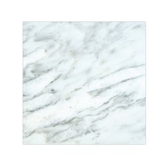 White Marble Texture Pattern Square Satin Scarf (30  X 30 )