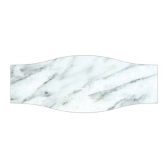 White Marble Texture Pattern Stretchable Headband by Jancukart