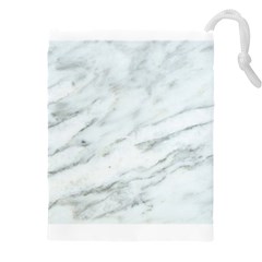 White Marble Texture Pattern Drawstring Pouch (4xl)