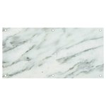 White Marble Texture Pattern Banner and Sign 4  x 2  Front