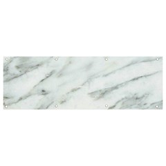 White Marble Texture Pattern Banner And Sign 9  X 3  by Jancukart