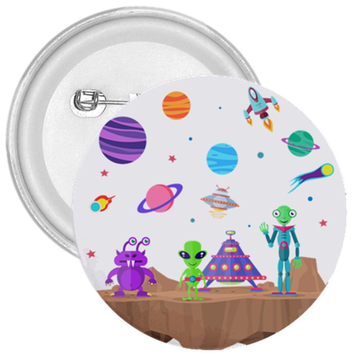 Alien Ufo Star Universe Star Vector Image 3  Buttons