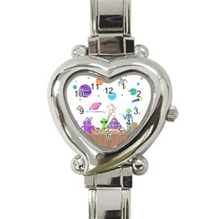 Alien Ufo Star Universe Star Vector Image Heart Italian Charm Watch by Jancukart