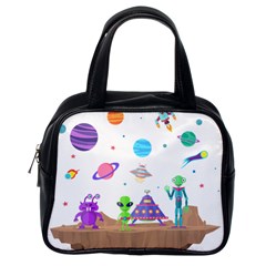 Alien Ufo Star Universe Star Vector Image Classic Handbag (one Side) by Jancukart