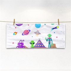 Alien Ufo Star Universe Star Vector Image Hand Towel