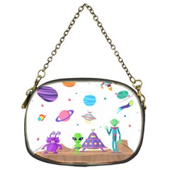 Alien Ufo Star Universe Star Vector Image Chain Purse (one Side) by Jancukart