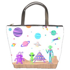 Alien Ufo Star Universe Star Vector Image Bucket Bag