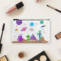 Alien Ufo Star Universe Star Vector Image Cosmetic Bag (small) by Jancukart