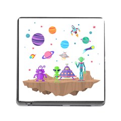 Alien Ufo Star Universe Star Vector Image Memory Card Reader (square 5 Slot) by Jancukart