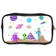 Alien Ufo Star Universe Star Vector Image Toiletries Bag (two Sides) by Jancukart