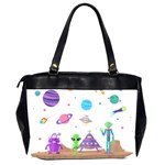 Alien Ufo Star Universe Star Vector Image Oversize Office Handbag (2 Sides) Back