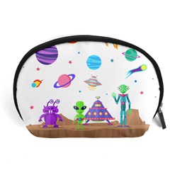 Alien Ufo Star Universe Star Vector Image Accessory Pouch (large)