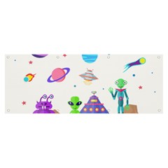 Alien Ufo Star Universe Star Vector Image Banner And Sign 8  X 3 