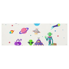 Alien Ufo Star Universe Star Vector Image Banner And Sign 12  X 4 