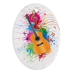 String Instrument Acoustic Guitar Ornament (oval) by Jancukart