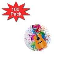 String Instrument Acoustic Guitar 1  Mini Magnets (100 Pack) 