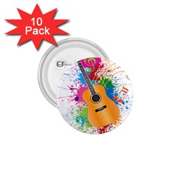 String Instrument Acoustic Guitar 1 75  Buttons (10 Pack) by Jancukart