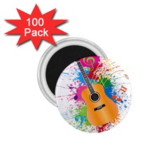 String Instrument Acoustic Guitar 1 75  Magnets (100 Pack) 