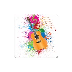 String Instrument Acoustic Guitar Square Magnet