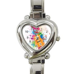 String Instrument Acoustic Guitar Heart Italian Charm Watch by Jancukart