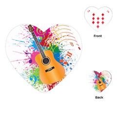 String Instrument Acoustic Guitar Playing Cards Single Design (heart) by Jancukart