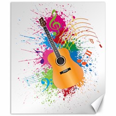 String Instrument Acoustic Guitar Canvas 8  X 10 