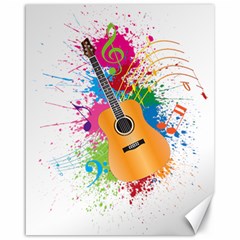 String Instrument Acoustic Guitar Canvas 16  X 20  by Jancukart