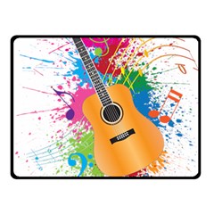 String Instrument Acoustic Guitar Fleece Blanket (small)