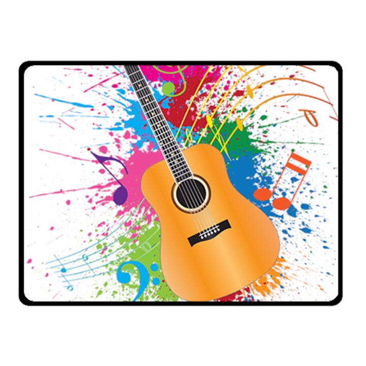 String Instrument Acoustic Guitar Fleece Blanket (Small)