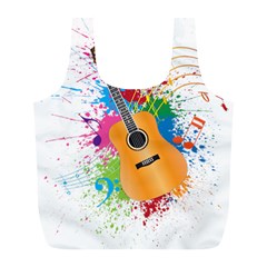 String Instrument Acoustic Guitar Full Print Recycle Bag (l)