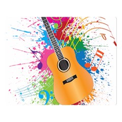 String Instrument Acoustic Guitar Double Sided Flano Blanket (large) 