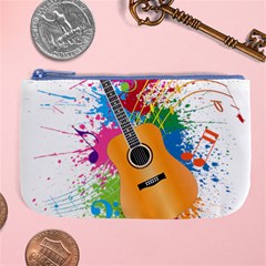 String Instrument Acoustic Guitar Large Coin Purse by Jancukart