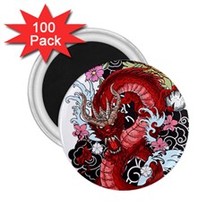 Drawing Red Dragon Legendary 2 25  Magnets (100 Pack) 