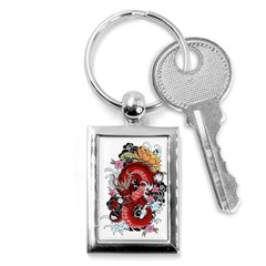 Drawing Red Dragon Legendary Key Chain (rectangle)